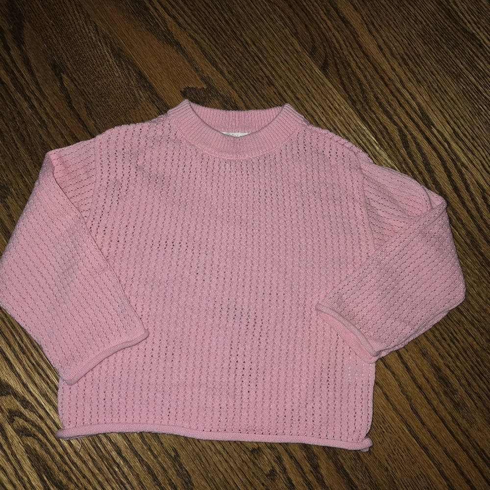 Grayson Mini Pink Knitted Light Sweater Size 2t